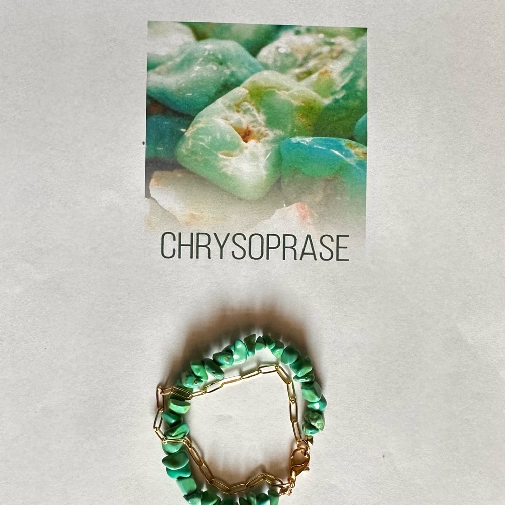 Chrysoprase Green Bracelet